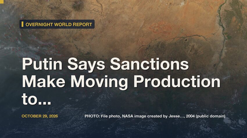 Putin Says Sanctions Make Moving Production to Africa Attractive