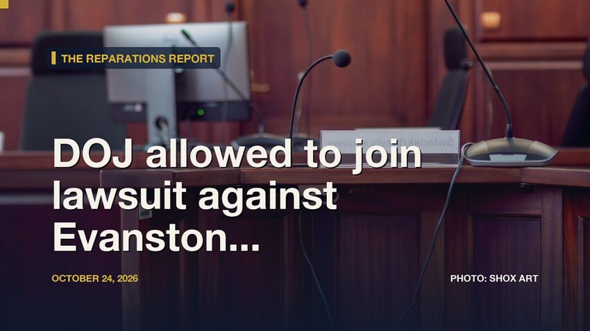 The Reparations Report: DOJ allowed to join lawsuit against Evanston reparations program for Black residents