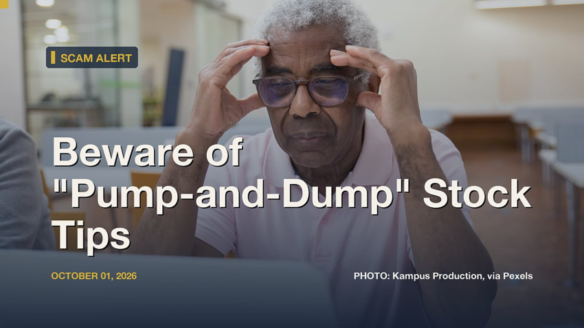 Beware of "Pump-and-Dump" Stock Tips