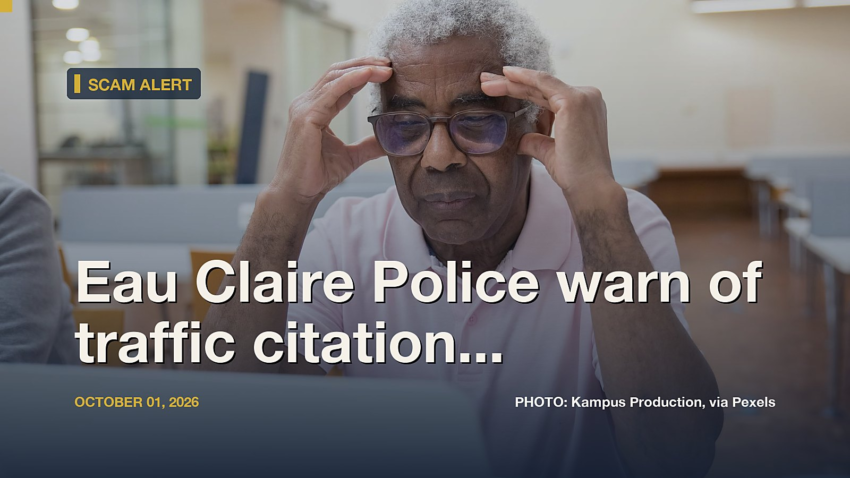 Eau Claire Police warn of traffic citation scam
