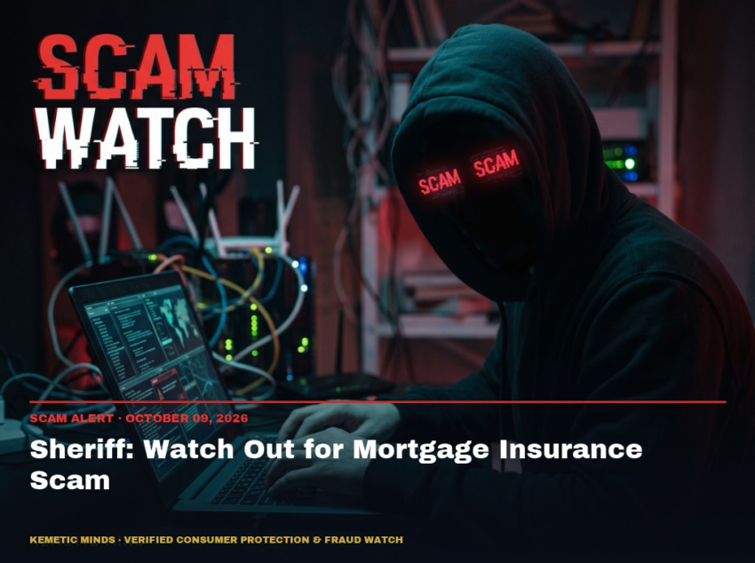 Scam Watch: Sheriff warns of mortgage insurance scam