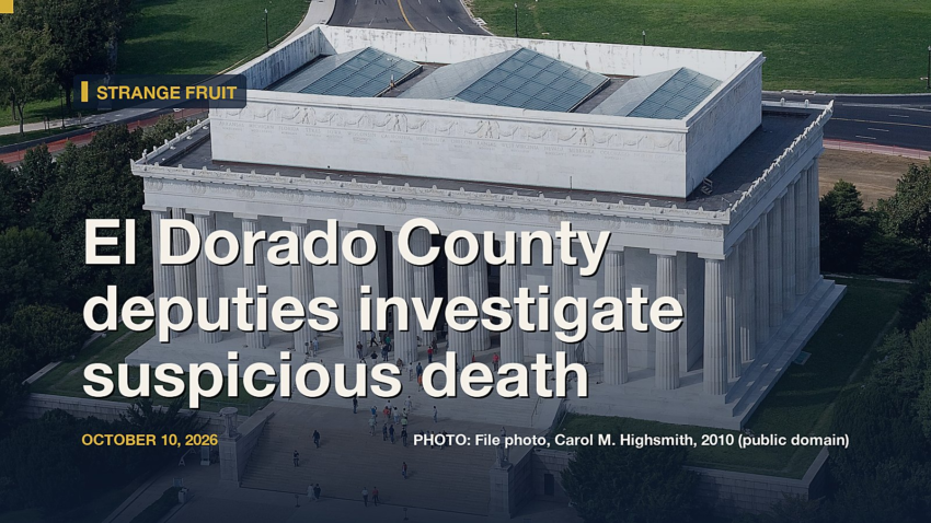 El Dorado County deputies investigate suspicious death