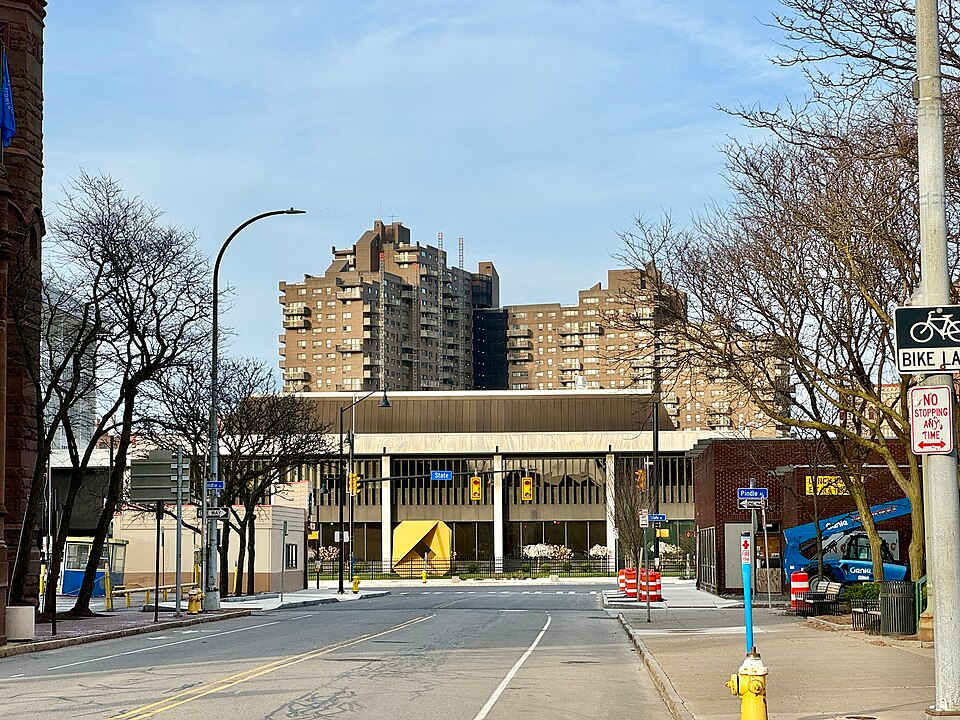 Street-level photo: Built in the 20th Century, these buildings are characteristic of Downtown Rochester.