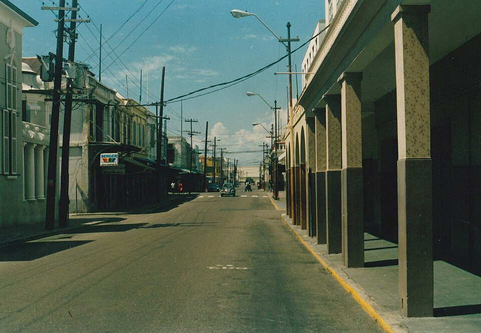 Street-level photo: King Street, Kingston Jamaica on a quiet sunday morning