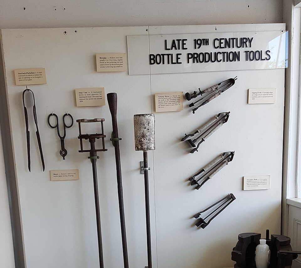Street-level photo: The National Bottle Museum located in the village of Ballston, Spa, New York within the town of Ballston, Saratoga County. This museum is on the road between Saratoga Springs and Schenectady; a wonderful display of bottles from throughout history along with the tools of the trade. A lot of information on how bottles were made, their uses, there are bottles made from gold being added to the glass (those are red bottles) there's even one made with the addition of uranium that is green and glows an eerie way when a light is shined up into it.