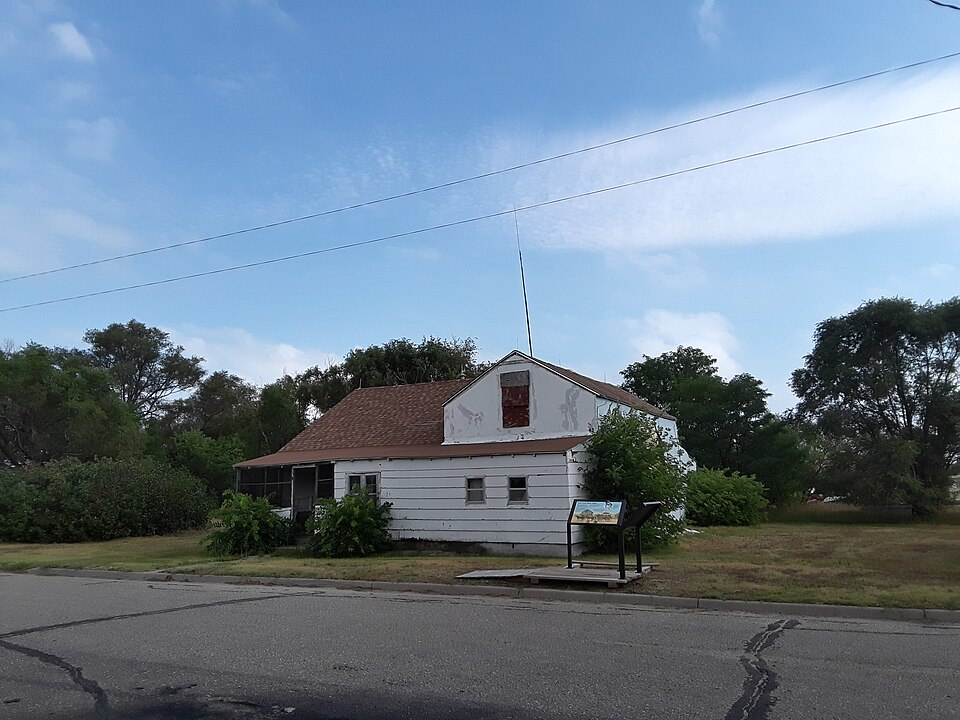 Street-level photo: Nicodemus, Kansas. Taken in July 2022.