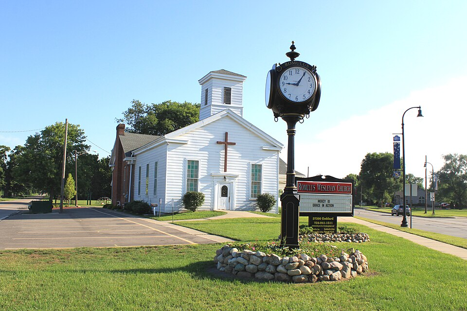 Street-level photo: Romulus Wesleyan Church, 37300 Goddard Road, Romulus, Michigan