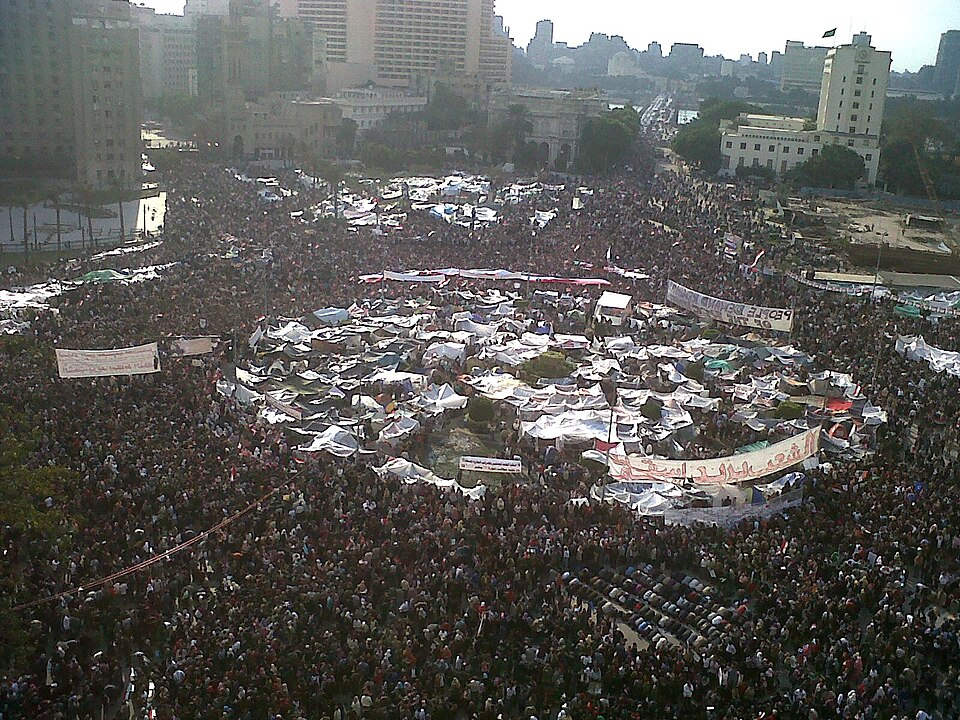 Street-level photo: Tahrir Square during 8 February 2011