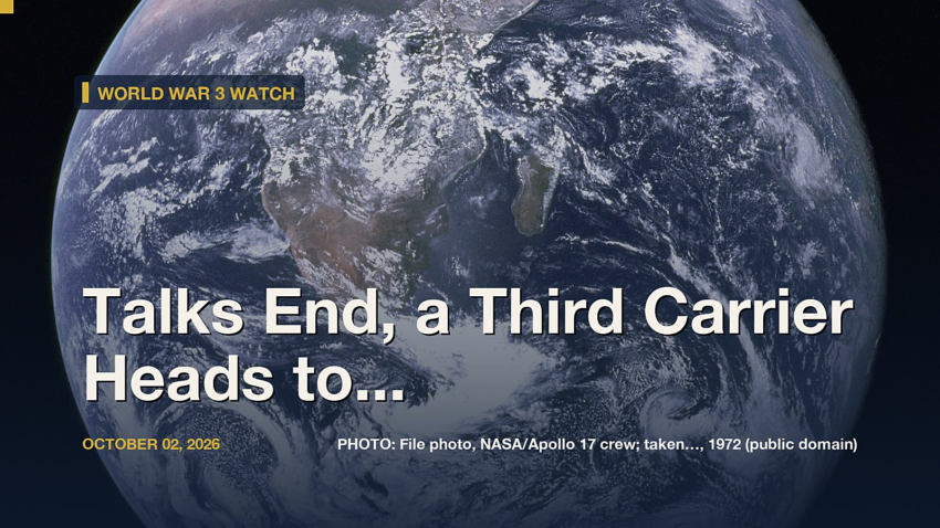 World War 3 Watch: talks end, a third carrier heads to the Middle East