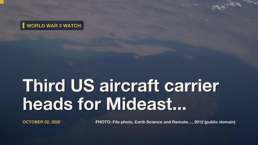 World War 3 Watch: Third US aircraft carrier heads for Mideast as Trump keeps Iran strikes on table